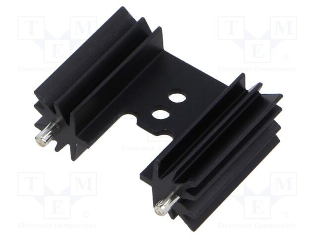 Radiator extrudat ALUTRONIC H TO202 TO218 TO220 TOP3 negru 25,4mm