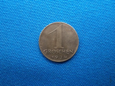 1 GROSCHEN 1934 AUSTRIA foto