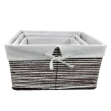 Cos depozitare K116, sfoara de hartie + material textil, dimensiuni diferite, set 3 bucati