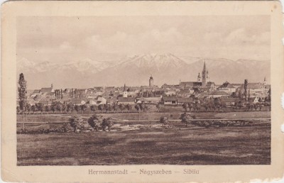 CP SIBIU Hermannstadt vedere generala ND(1917) foto