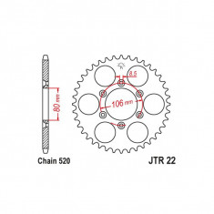 MBS Pinion spate Z45 520 JT, Cod Produs: JTR2245