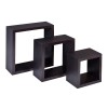 Set 3 Rafturi de perete Wenge, sistem de fixare ascuns, General