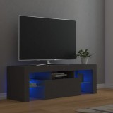 Cumpara ieftin Comodă TV cu lumini LED, gri, 120x35x40 cm
