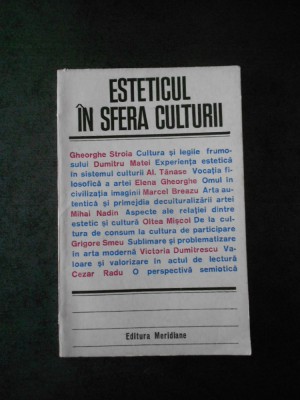 GRIGORE SMEU - ESTETICUL IN SFERA CULTURII foto