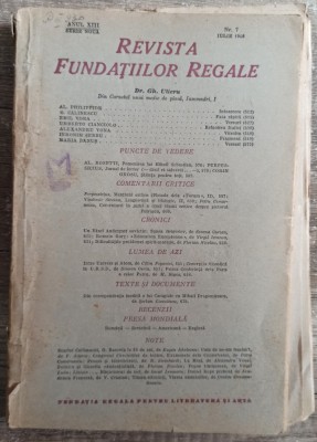 Revista Fundatiilor Regale// iulie 1946 foto