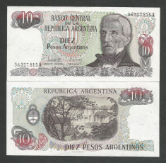 ARGENTINA 10 PESOS 1983 UNC [1] P - 313a.1 , necirculata foto