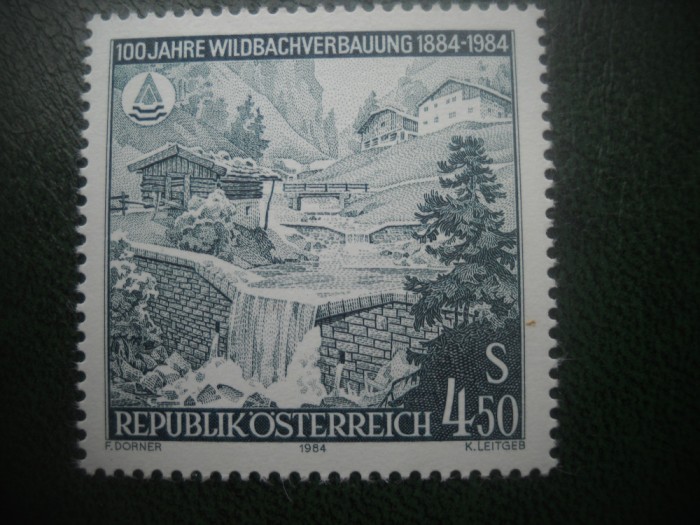 HOPCT TIMBRE MNH 742 PREVENTIA EROZIUNILOR CU BARAJE 1984 -1 VAL AUSTRIA