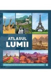 Atlasul Lumii Ilustrat Color Pentru Copii, Carti Educative Cu Hati Actualizate, Continente, Tari, Capitale, Steaguri, Munți, R&acirc;uri