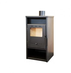 Semineu Soba Usa Sticla Lemne Samotata Incalzire Bucatarie Camera 7kW