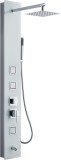 Cumpara ieftin Panou de Dus cu Hidromasaj, Inox 4 Functii, Panou Sticla Temperata, Alb - CN