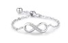 Inel Ajustabil din Argint 925, Infinit cu Piatra Zirconiu - ALCA Fine Jewelry