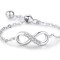 Inel Ajustabil din Argint 925, Infinit cu Piatra Zirconiu - ALCA Fine Jewelry