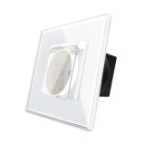 Cumpara ieftin Priza Simpla cu Capac de Protectie cu Rama din Sticla LUXION SmartElectro IntelligentHouse