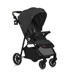 Carucior sport Lionelo Emma One cu tavita si maner reglabil, gri, pana la 22 kg
