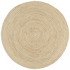 Covor lucrat manual cu model spiralat, alb, 90 cm, iută, Asimetric, Alte materiale, Mocheta, vidaXL