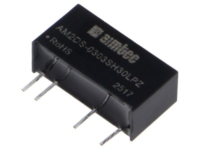Convertor DC/DC 2W AIMTEC AM2DS-0303SH30LPZ 3,3V 400mA foto