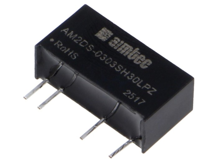 Convertor DC/DC 2W AIMTEC AM2DS-0303SH30LPZ 3,3V 400mA