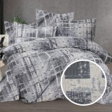 Lenjerie de pat creponata 100% bumbac (crep19) cu husa