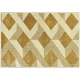 HOMCOM Covor Modern Hipoalergenic și Lavabil cu Efect 3D 230x160cm Galben | Aosom Romania