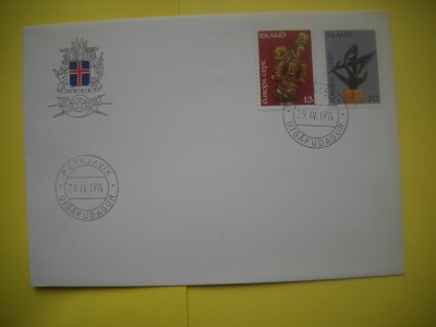 HOPCT PLIC FDC S NR 123 ISLANDA -EUROPA CEPT 1974 foto