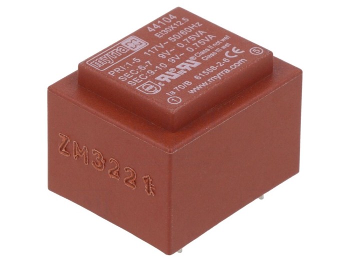 Transformator &icirc;ncapsulat 1,5VA 117VAC 9V