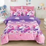 Cumpara ieftin Lenjerie de Pat Bumbac Finet, 1 Persoana , 4 Piese- KX8002