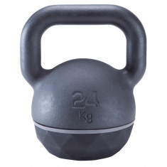 Ganteră Kettlebell din Fontă și Bază din Cauciuc - 24 kg