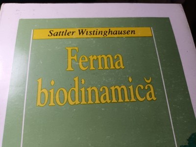 FERMA BIODINAMICA - SATTLER WISTINGHAUSEN, ED ENCICLOPEDICA 1994, 365 PAG foto