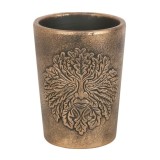 Ghiveci din Teracotă cu Finisaj Bronz 16 cm &ndash; Green Man by Lisa Parker