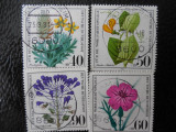 Serie timbre flora flori plante Germania stampilate, Stampilat