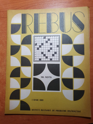 revista rebus 1 iunie 1981- total necopletata foto