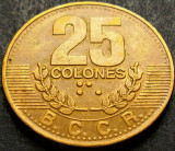 Moneda exotica 25 COLONES - COSTA RICA, anul 1995 * cod 3994