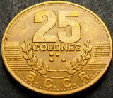 Moneda exotica 25 COLONES - COSTA RICA, anul 1995 * cod 3994