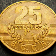 Moneda exotica 25 COLONES - COSTA RICA, anul 1995 * cod 3994