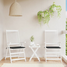 vidaXL Perne scaune grădină 2 buc. negru 50x50x3 cm țesătură Oxford