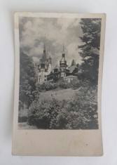Carte postala circulata, 1938 &ndash; Castelul Peles, Sinaia