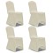 Husa de scaun elastica, 4 buc., crem - 1