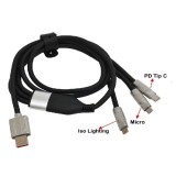Cablu Fast 100W 3in1 Micro Tip C IOS CA-880 2B045 XXM