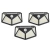 Set 3 lampi cu incarcare solara APF&reg;, senzor miscare, 3 trepte de iluminare, 100 LED