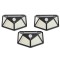 Set 3 lampi cu incarcare solara APF&reg;, senzor miscare, 3 trepte de iluminare, 100 LED