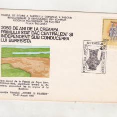 bnk fil Plic ocazional Expofil 2050 ani statul dac Bucuresti 1980
