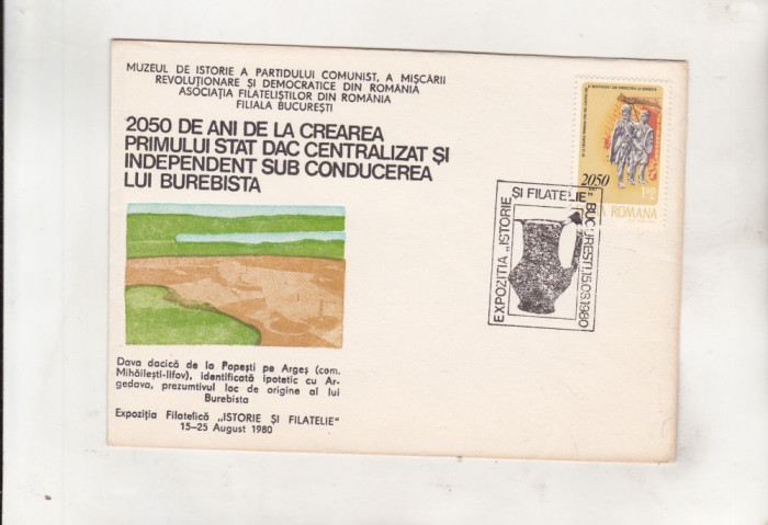 bnk fil Plic ocazional Expofil 2050 ani statul dac Bucuresti 1980