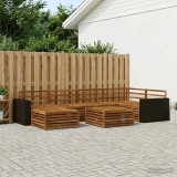 Cumpara ieftin Set de canapele de exterior 7 buc. 6-Locuri natural