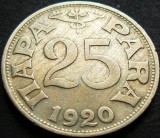 Cumpara ieftin Moneda istorica 25 PARA - YUGOSLAVIA, anul 1920 * cod 5027 A, Europa