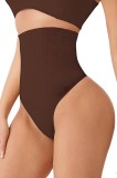 Chiloti modelatori tanga tip burtiera Chloe - Talie &icirc;naltă - Maro - M, Maro