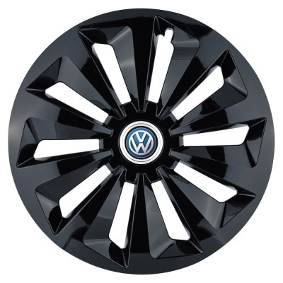 Set 4 capace roti Fox negru R15 Compatibil Cu Volkswagen foto