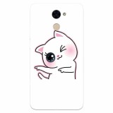 Husa silicon pentru Huawei Enjoy 7 Plus, Cute Kitty