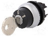 Intrerupator rotativ cu cheie, 22mm, seria RMQ-Titan, IP66, EATON ELECTRIC - M22-WS3