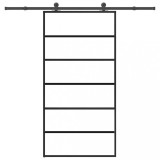 vidaXL Ușă glisantă cu set feronerie 102x205 cm ESG sticlă și aluminiu