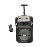 Boxa Activa Portabila Tip Troller ,Statie Integrata , Bluetooth , Radio FM , USB , Card,Telecomanda